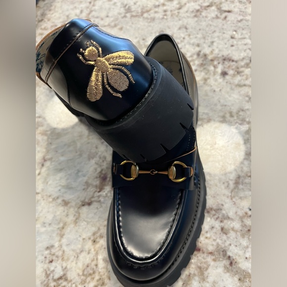 Gucci style leather College Loafer - Picture 4 of 7